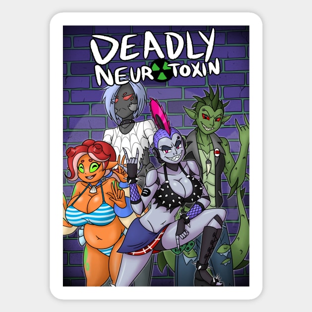 Deadly Neurotoxin Band Poster Sticker by Obsessor